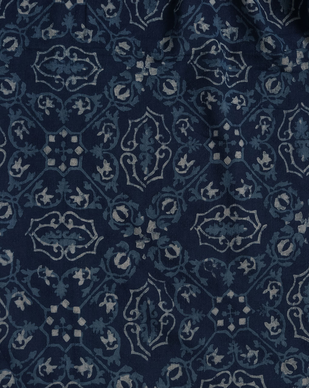 Indigo Akola Hand Block Cotton Fabric