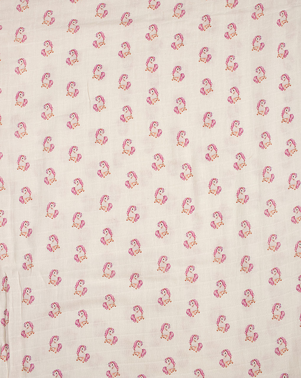 Digital Print Organic Cotton Checks Muslin Fabric ( Width 52 Inch )